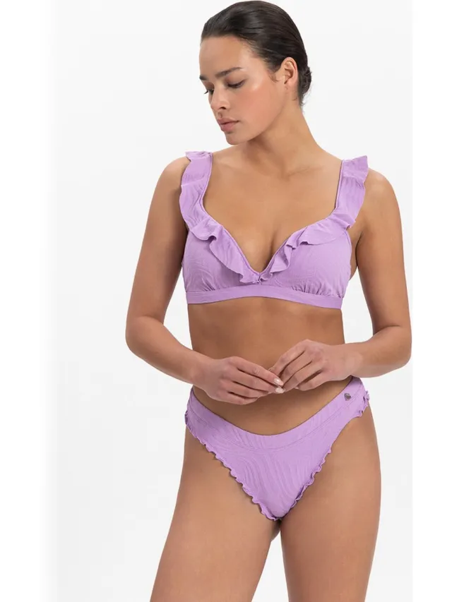 Beachlife Purple Swirl ruches bikinibroekje