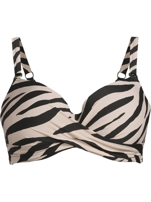 BEACHWAVE Curve voorgevormde beugel bikinitop taupe zwart, foto 2