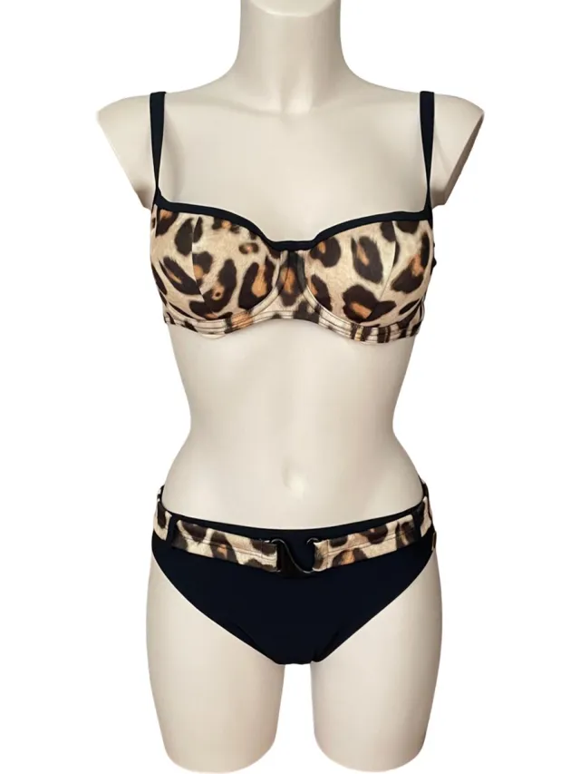 Sunflair 71125 - Bikini set - Maat Top 40B + Slip zwart / bruin