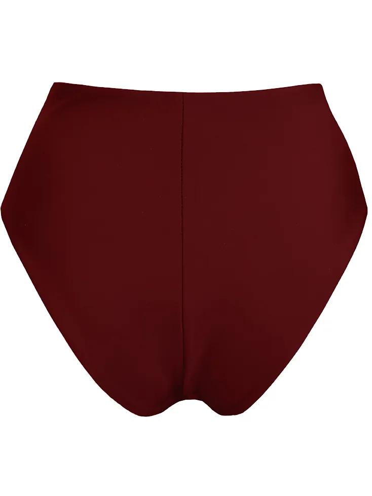 Anekdot dames vegan Bikinibroekje Skyline High Merlot donkerrood, foto 2