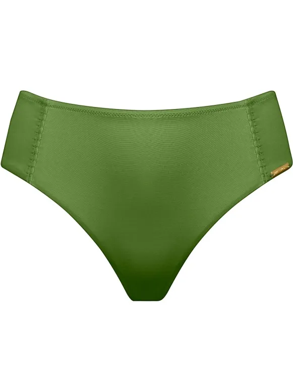 WATERCULT Women's Crafted Essentials Bikini Bottoms No. 265 - Bikinibroekje, olijfgroen/groen