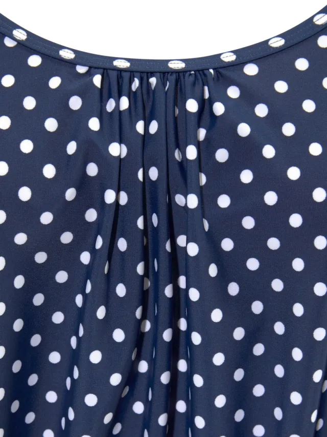 Oversized tankini marine/wit, foto 4