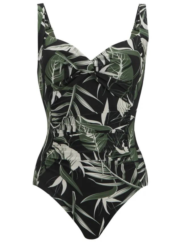 Regatta Dames/Dames Sakari Tropical Zwempak met buikcontrole (Donker Tropisch) Donkergroen