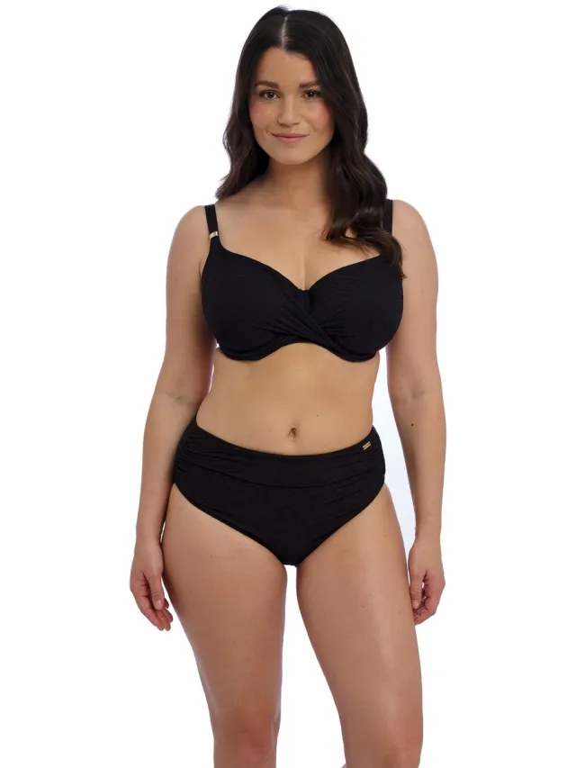 Fantasie Ottawa Deep Gathered Brief Dames Bikinibroekje - Zwart