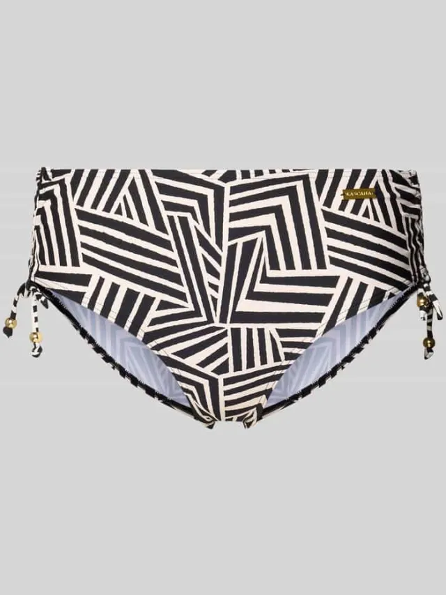Lascana Bikinibroekje met labeldetail Zwart