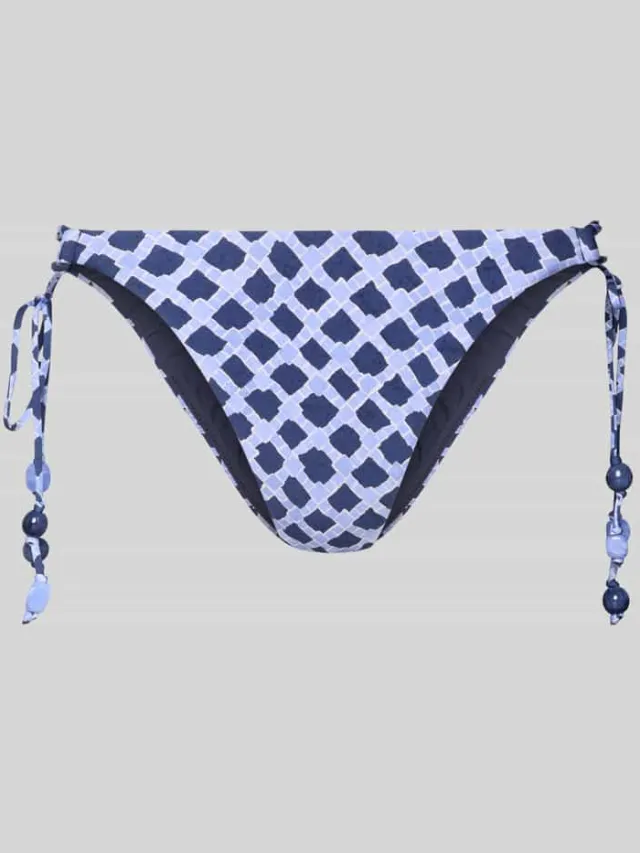 Seafolly Bikinibroekje met vetersluiting aan de zijkant model 'MARSEILLE' Blauw