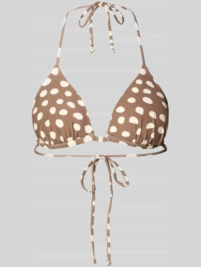 Barts Bikinitop met halter model 'Dauna' Middenbruin