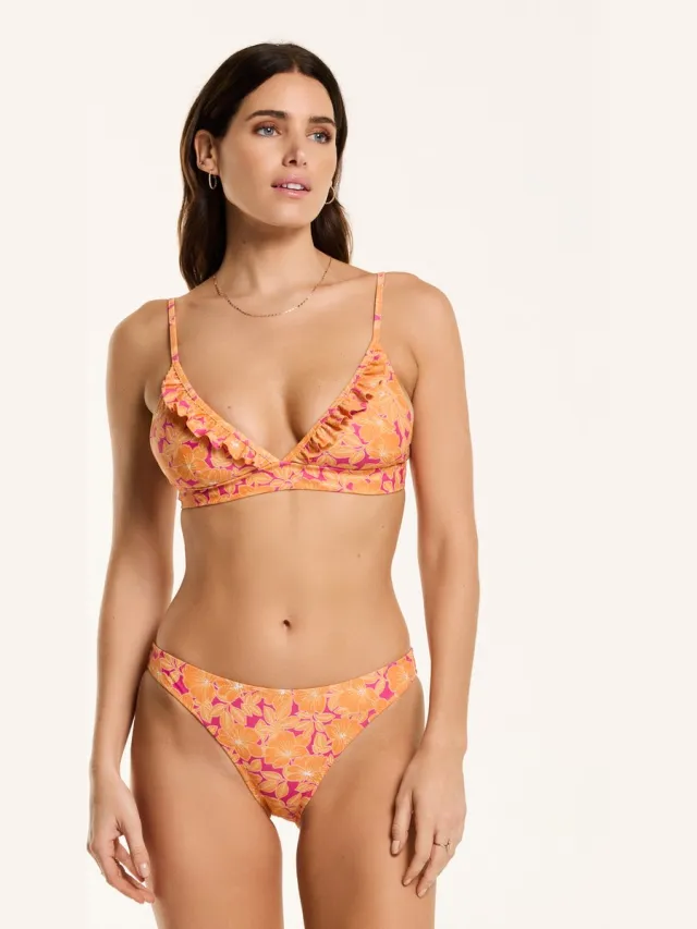 Shiwi Bikini set BEAU - FIXED TRIANGLE SET RUFFLE - roze - 38