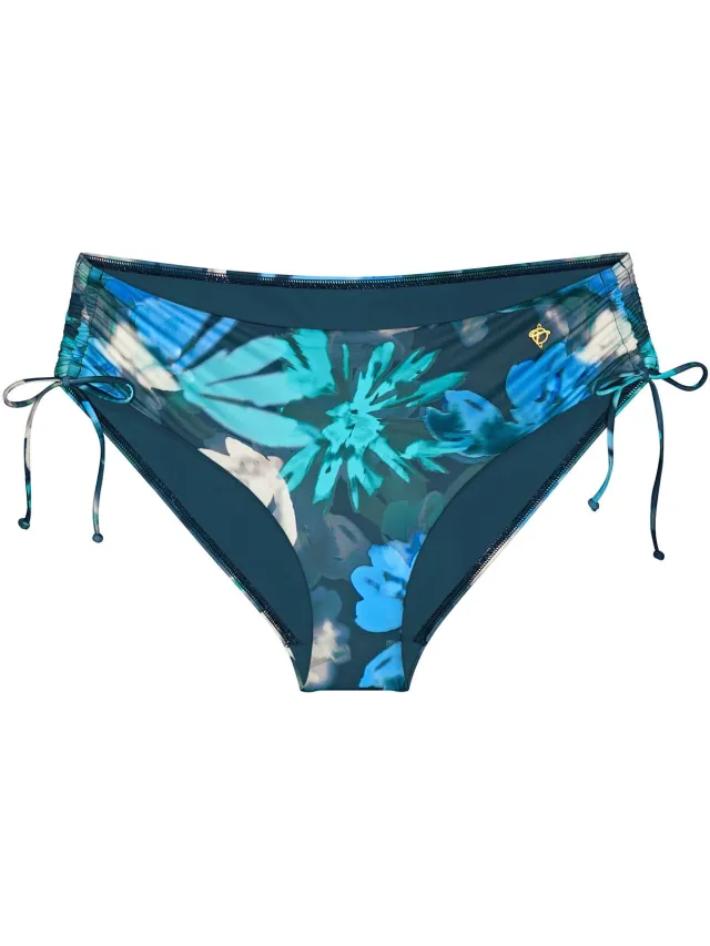 Triumph Bikini-Hose Summer Fleur Midi turquoise - dark combination