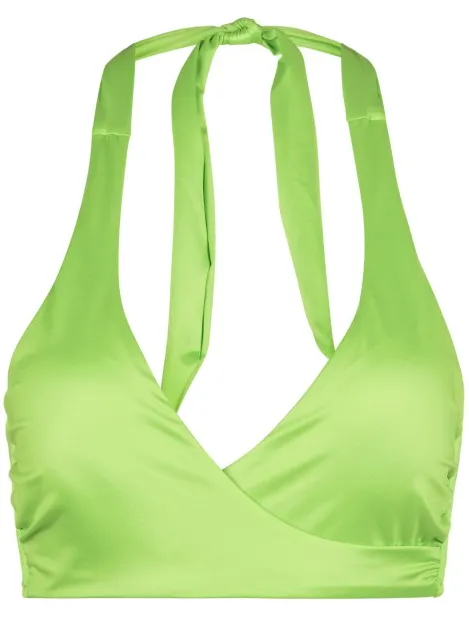 Seafolly Women's Soleil DD Wrap Front Halter Bra - Bikinitop, groen