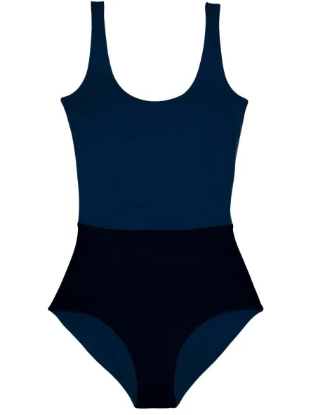 MYMARINI Plainbody badpak blauw Blauw/Zwart