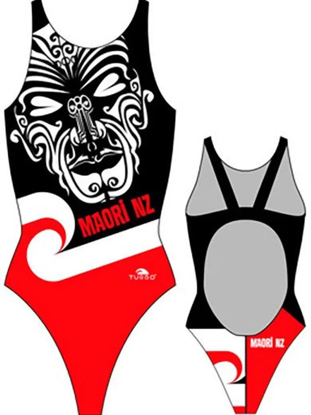 Turbo Maori New Zealand Pro Resist Zwemkleding Rood,Zwart S Vrouw Red / Black