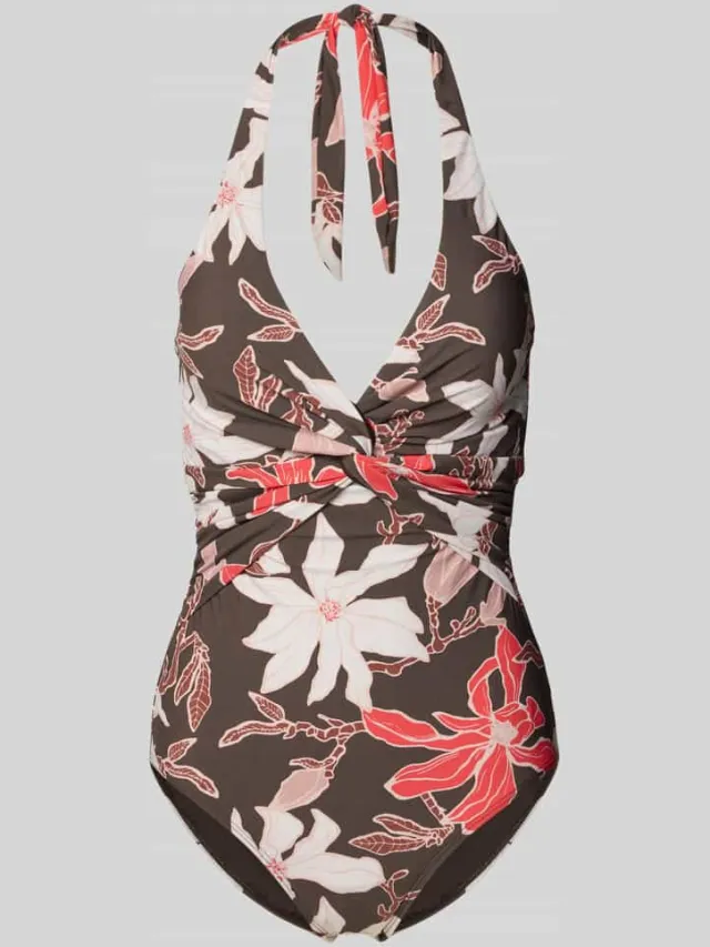 Barts Badpak met halter model 'Camolo' Middenbruin