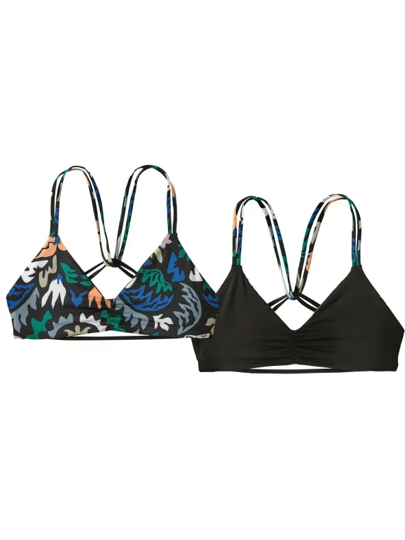 Patagonia Women's Reversible Seaglass Bay Top - Bikinitop, zwart