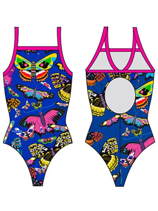 Turbo Style Butterfly Patron Relax Zwemkleding Blauw S Vrouw Royal