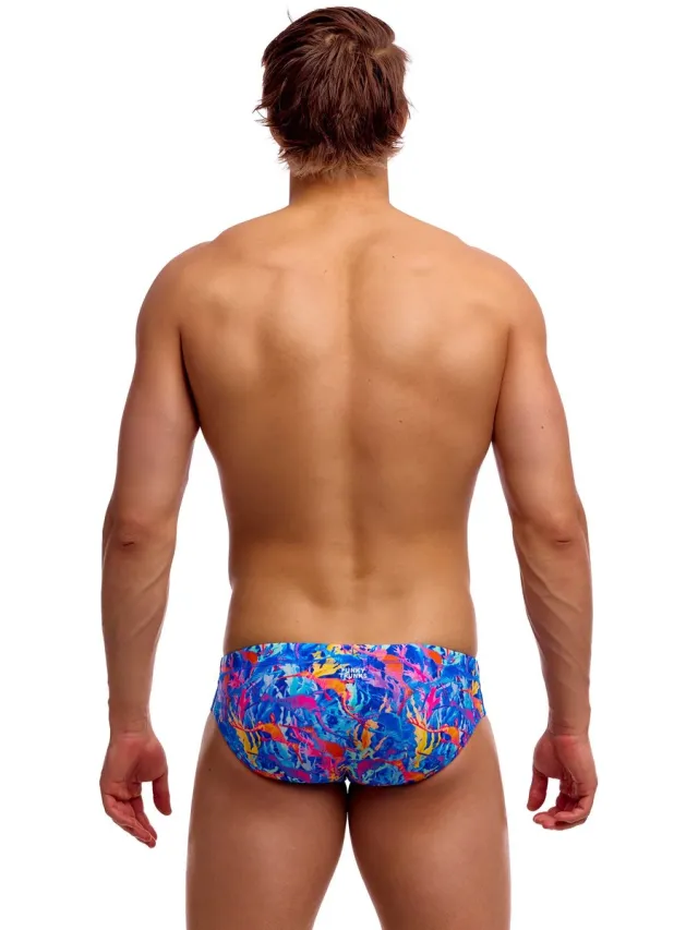 Funky Trunks Zwemslip Seamed Brief Dragons Den [Roze,Blauw]