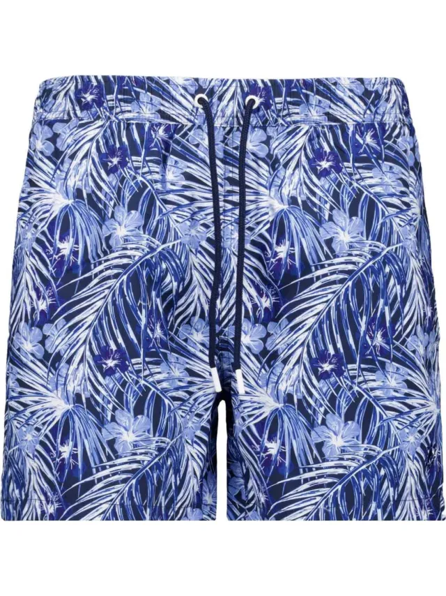 Ragman zwemshort blauw met limoen