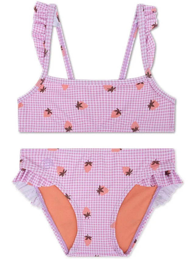 Swim Essentials Bikini - Roze - Aardbeienvelden - 86/92