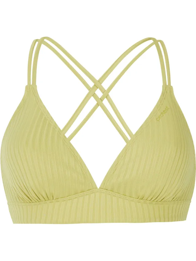 Protest Mixsupero 25 – Triangel bikini top Dames – Kruisbanden – Uitneembare vulling – Mix & Match Sour Green