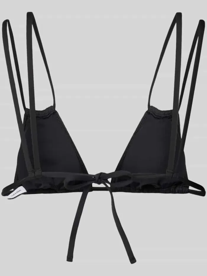 Calvin Klein Bikinitop met structuurmotief, model 'TRIANGLE' zwart, foto 2