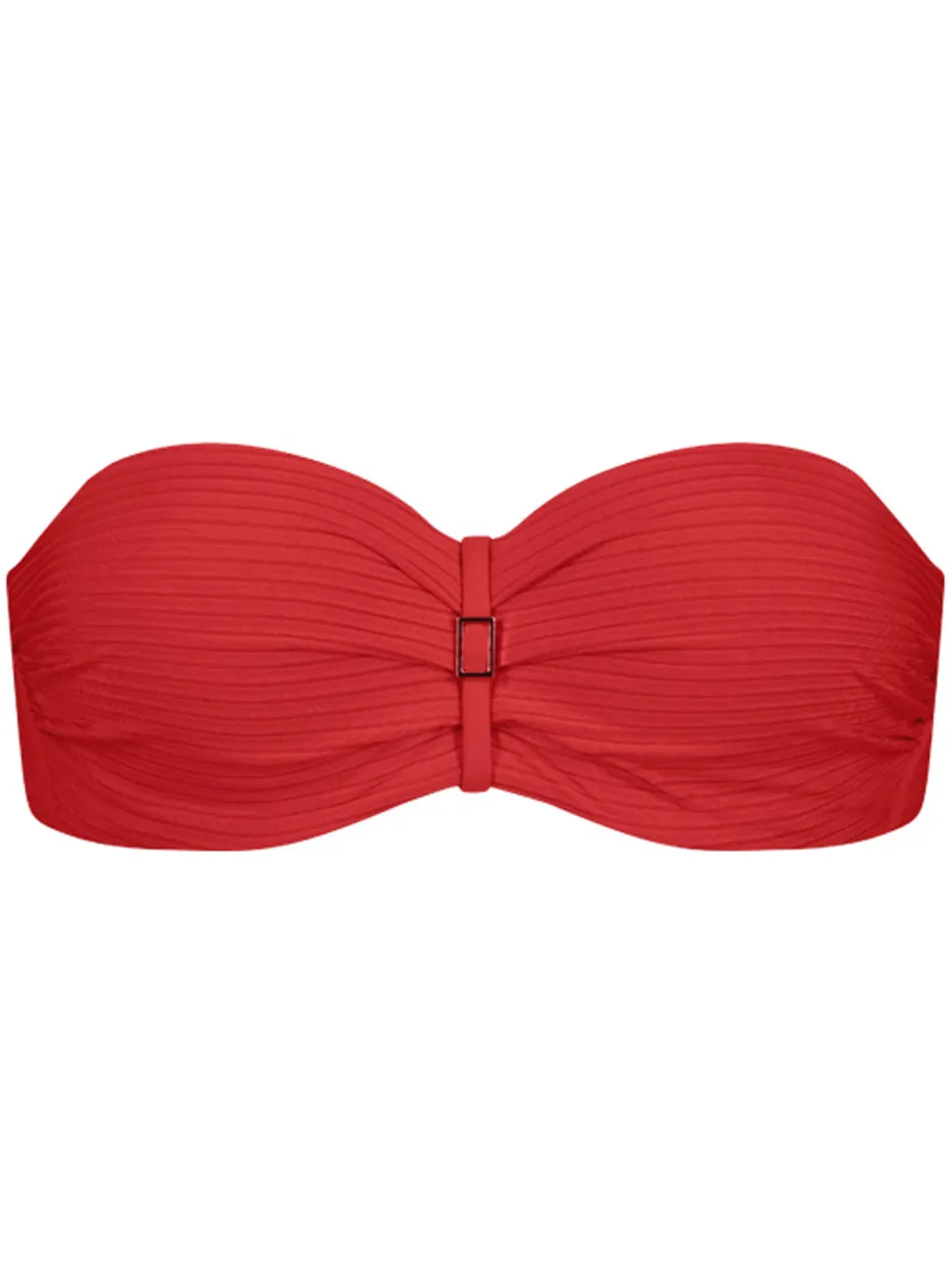 Cyell voorgevormde bandeau bikinitop rood, foto 6