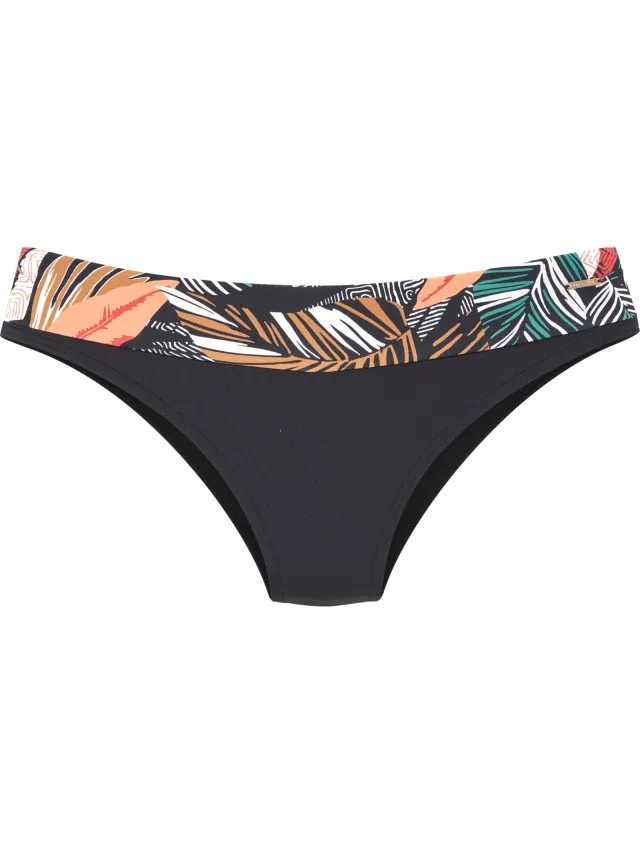 Bikinibroekje zwart bedrukt