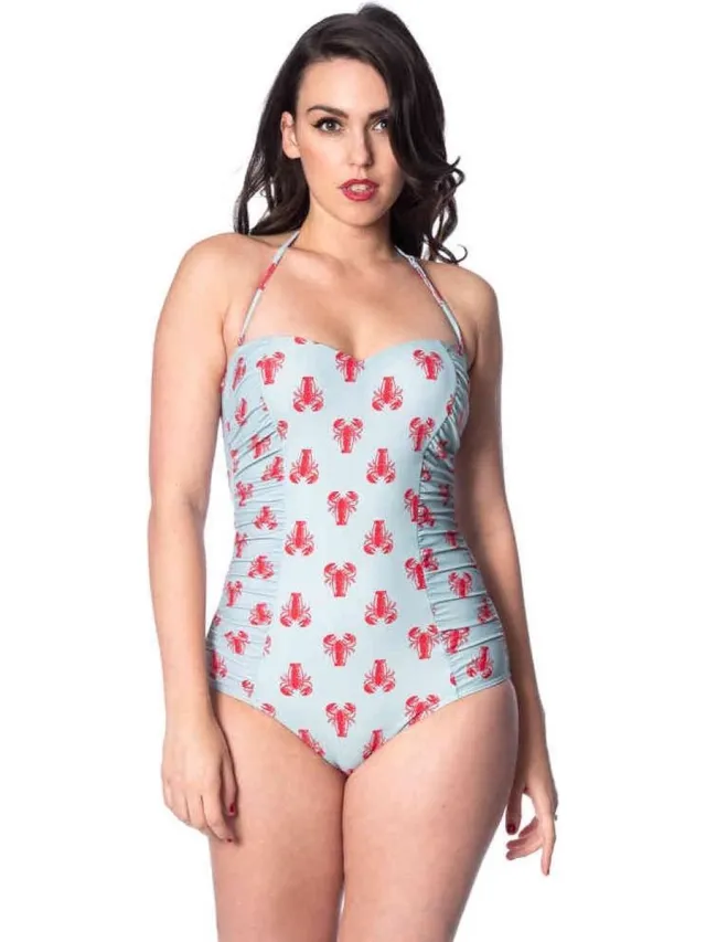 Dancing Days LOBSTER Badpak - S - Blauw