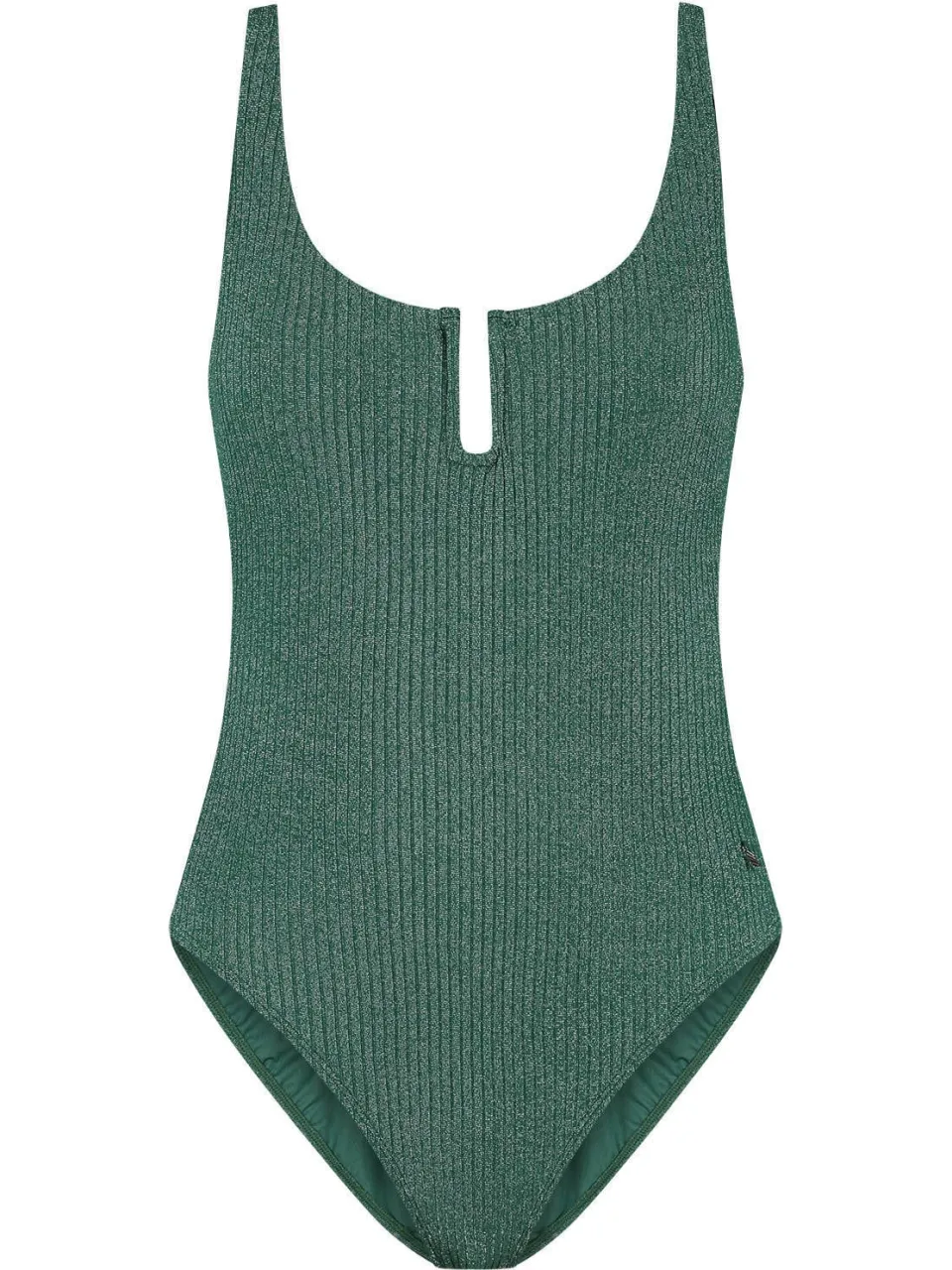 Beachlife badpak met lurex en textuur groen, foto 2