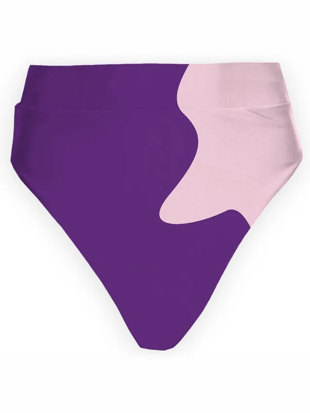 Sea'sons Official - Kleurveranderend - High Waist Bikinibroek - Paars-Roze