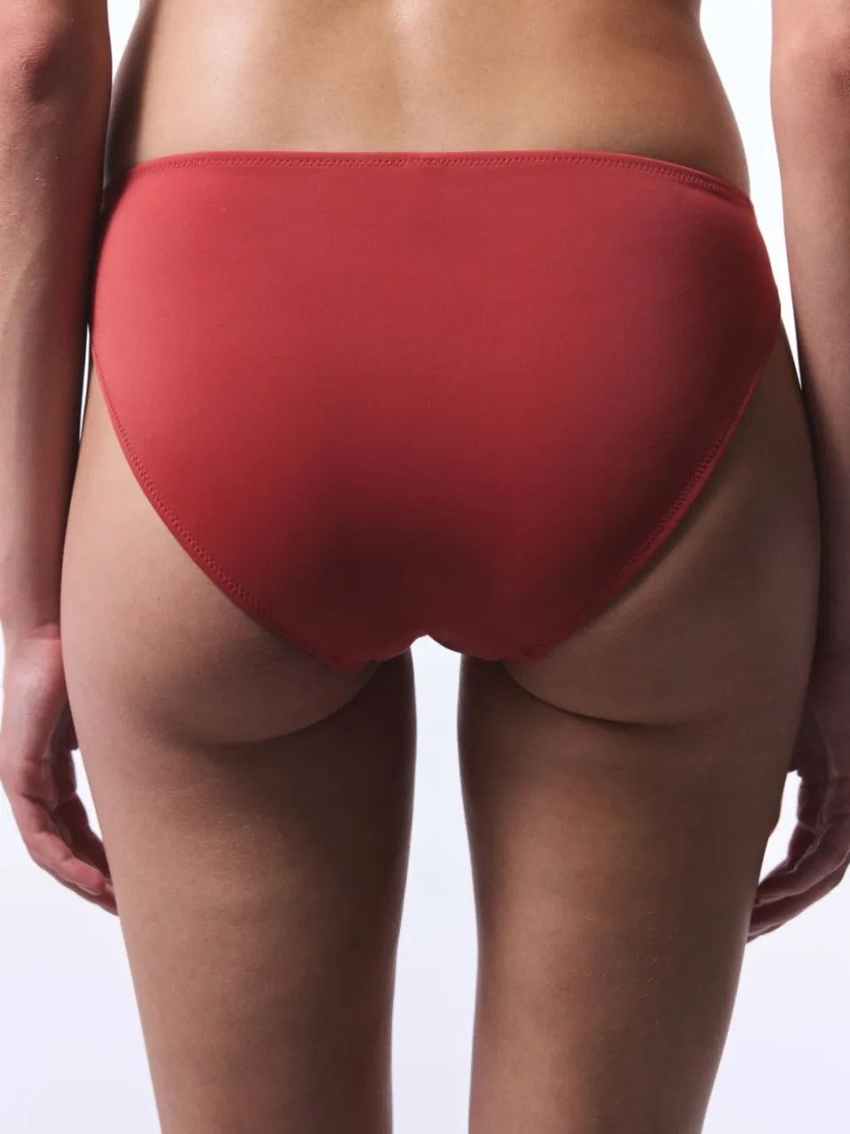 Penti Middenhoog Effen Bikini Onderdeel donkerrood, foto 2