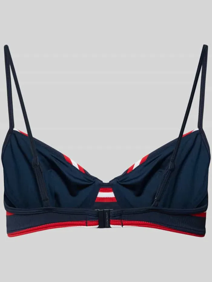 Tommy Hilfiger Bikinitop van geribd materiaal donkerblauw, foto 2