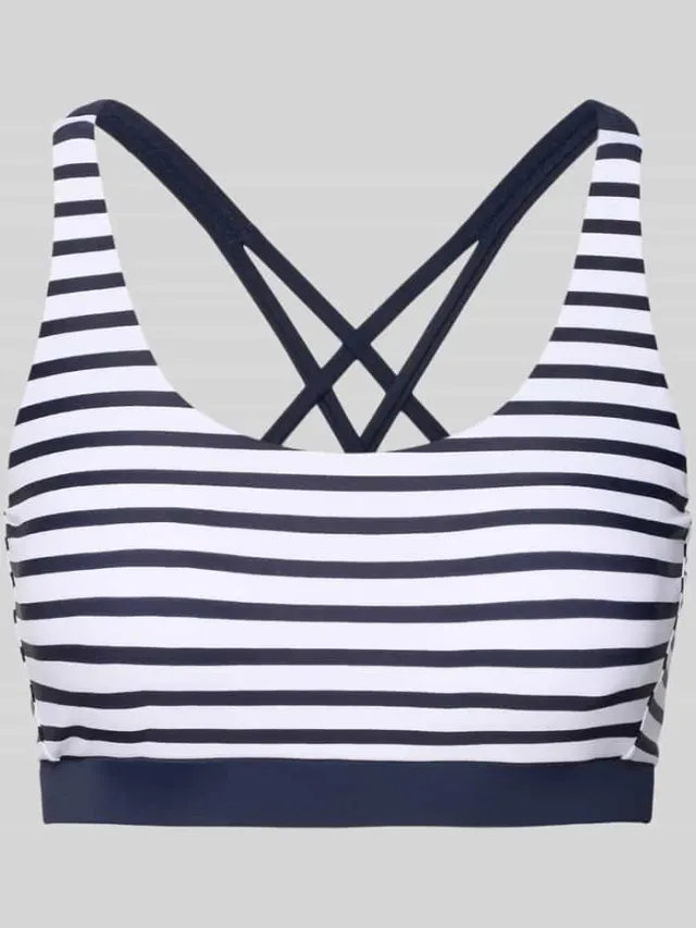 VENICE BEACH Bikinitop in bustiermodel met elastische band, model 'Summer' Donkerblauw