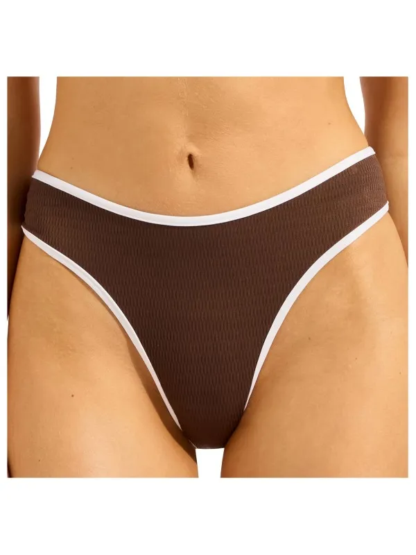 Seafolly Women's Beach Bound High Leg Pant - Bikinibroekje, oranje