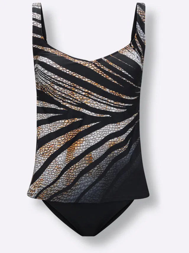 Tankini zwart bruin geprint, foto 2