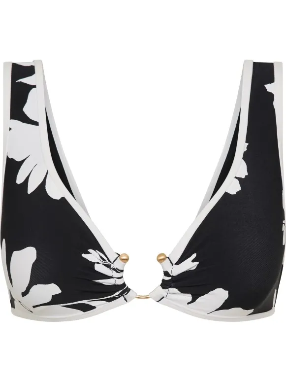 Seafolly Mayflower Ring Front Tank - Bikinitop, zwart