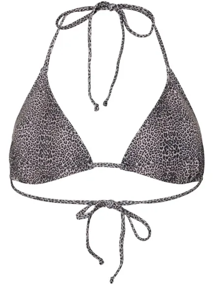 Pieces Dames triangel bikinitop pcbaomi zwart/luipaard print Veelkleurig