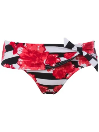 Trofé Mix bikinibroekje 89237 zwart met print Rood