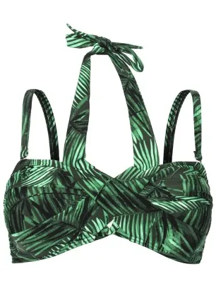 Missya Flora Bikini Bandeau Print * Actie * Versch.kleure/Patroon,Blauw,Bruin,Groen