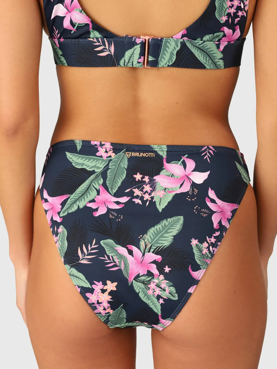 Brunotti brazilian bikinibroekje Flores donkerblauw/roze, foto 7