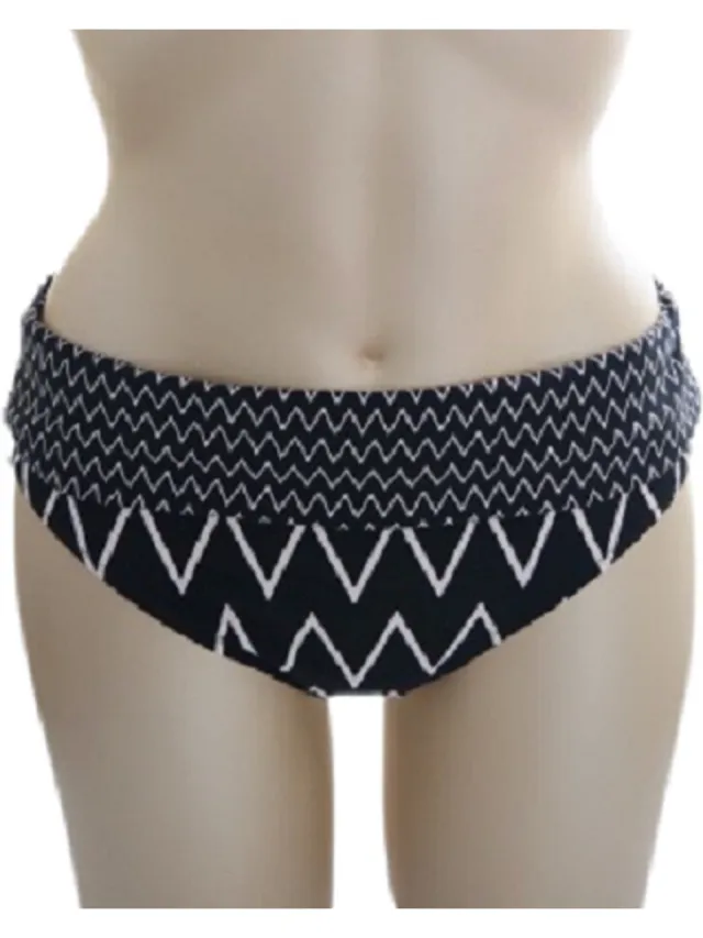 Anita Rubina - bikini slip - zwart/wit met fantasie print - maat 40 /