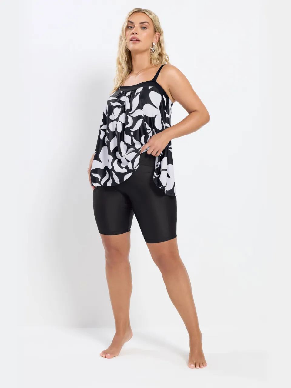 Yours Yourset 2Pack Zwarte Zwemshorts Met Hoge Taillesize 40 Black