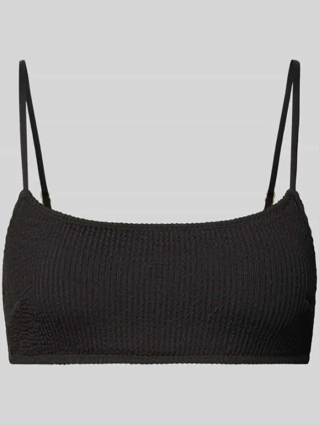 NEO NOIR Bikinitop met structuurpatroon model 'SKIN SAND' Zwart