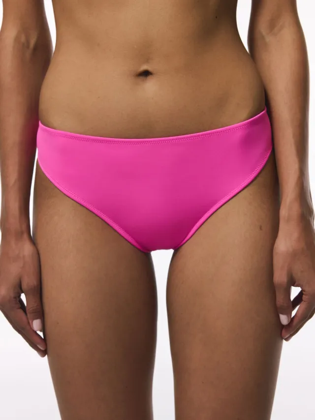 Penti Tinta Mid-Waist Effen Bikini Bottoms Fuchsia