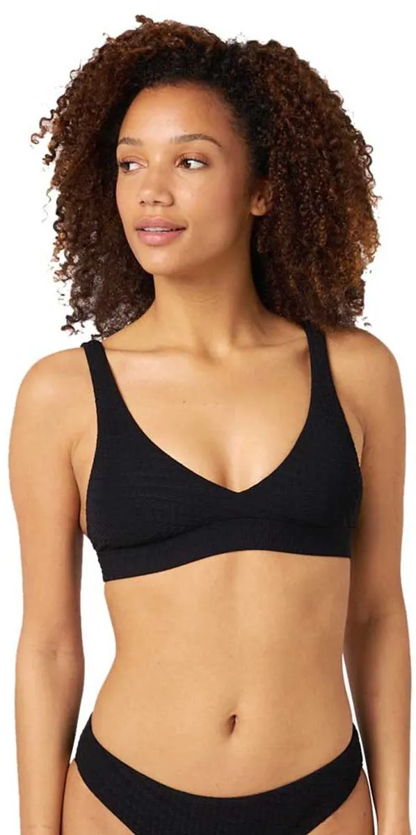Rip Curl Custom Rib Halter Bikinitop Zwart 2XS Vrouw Black