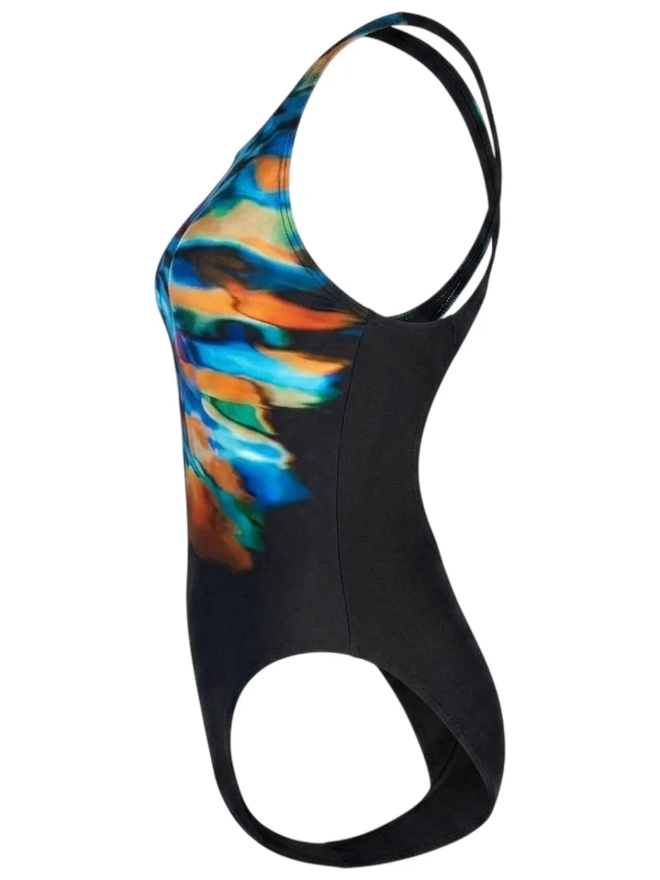 Speedo Dames/Dames Plaatsing Digitaal Eendelig Zwempak (Zwart/Multikleurig), foto 2