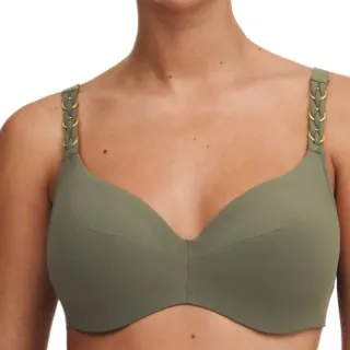 Chantelle Emblem Covering Underwire Bikini Bra Bruin,Beige