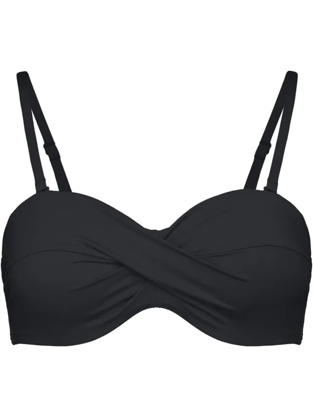 ESOTIQ Base - Push-up-bikinitop - Bardot - Zwart