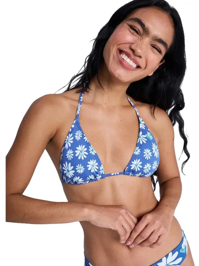 Roxy Essentials Pt Tiki Triangle Bikinitop Blauw XS Vrouw