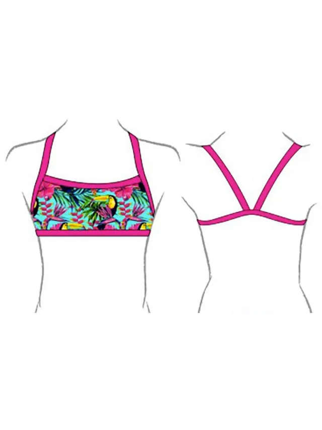Turbo Boom Tucan Garden 2016 Bikinitop Roze S Vrouw Multicolour