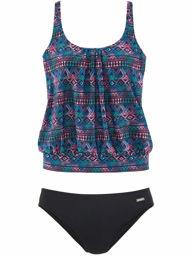 oversized tankini bedrukt